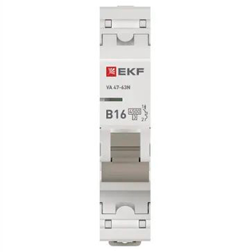 Автомат 1Р 16А B 4,5кА ВА47-63N EKF PROxima