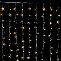 Гирлянда занавес 1,5*2,2м теплый белый 544свд IP20 прозрачный провод (до 8мод)