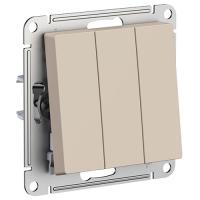 Атлас песочный выключатель 3кл скрытая 10А IP20 