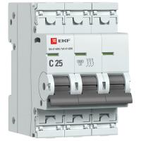 Автомат 3Р 25А C 6кА ВА47-63N EKF 