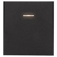 Миле Стронг антрацит выключатель 1кл с подсветкой скрытая 10А IP20 