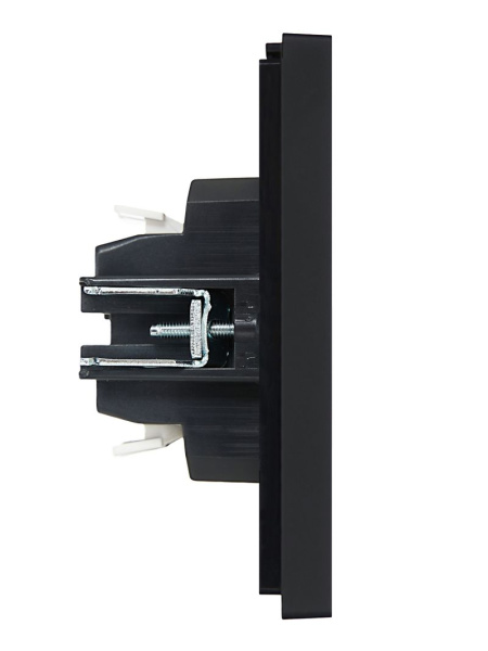 Фортепиано черный переключатель 2кл скрытая 10А IP20 