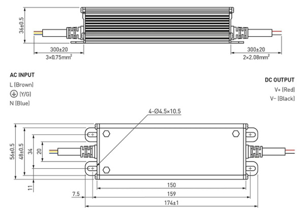 Блок питания 12В 200Вт IP67 Arlight