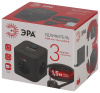 Удлинитель 3-мест 1,5м ПВС 3*1,5 черный 4*USB ЭРА  Куб (2А+2С)