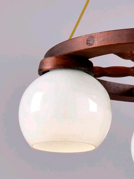 Светильник подвесной (люстра) 3*60Вт E27 коричневый 