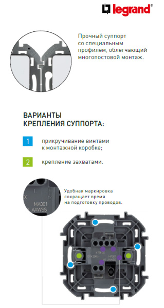 Инспириа антрацит розетка RJ45 8(8) скрытая 2-ая cat5e