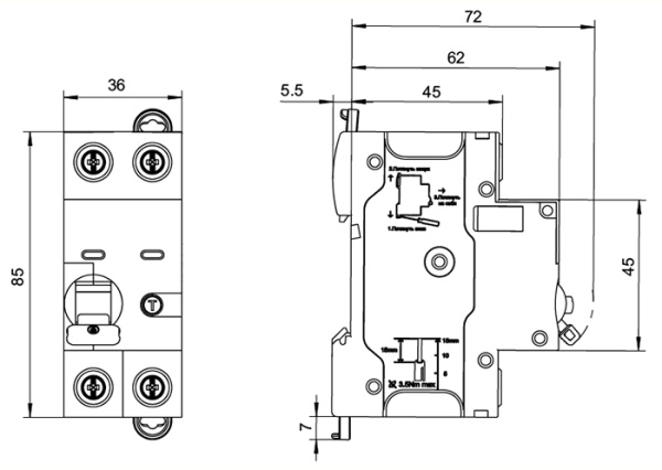 Дифавтомат 2Р 20А C тип AC 30мА 6кА 2мод S9D Systeme Electric Systeme9