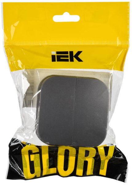 Глори сталь выключатель 2кл открытая 10А IP20  