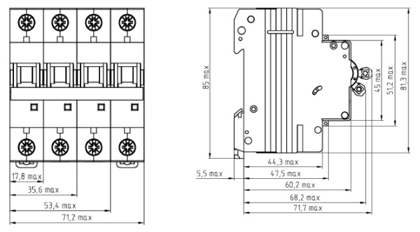 Выключатель нагрузки 3Р 63А BM63P КЭАЗ OptiDin