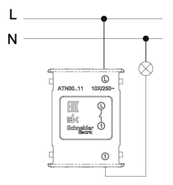 AtlasDesign белый выключатель 1кл скрытая 10А IP20 быстрозаж.