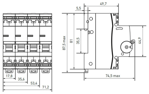 Выключатель нагрузки 4Р 40А ВН-63N EKF PROxima