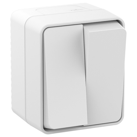 AtlasDesign Profi54 белый выключатель 2кл открытая 10А IP54 