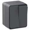AtlasDesign Profi54 антрацит выключатель 2кл открытая 10А IP54 