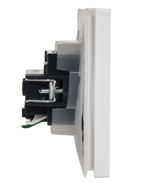 Фортепиано белый розетка скрытая 1-мест заземление с крышкой шторки IP44 