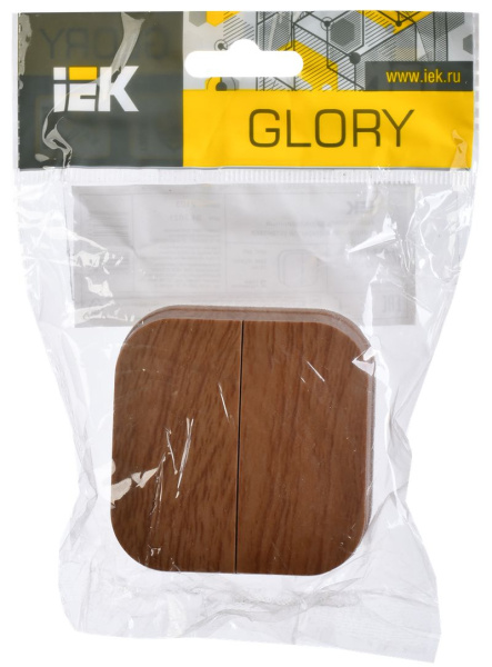 Глори дуб выключатель 2кл открытая 10А IP20