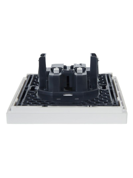 Фортепиано белый розетка скрытая 2-мест IP20 