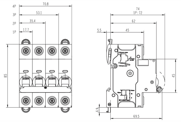 Автомат 3Р 25А C 6кА S9FN Systeme Electric Systeme9
