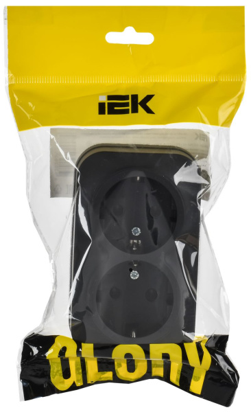 GLORY Роз. 2-я с з/к без з/ш о/у 16А РС22-3-ХЧм черн. м. IEK