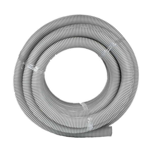 Труба гофра 40мм ПВХ 15м серый EKF с протяжкой 