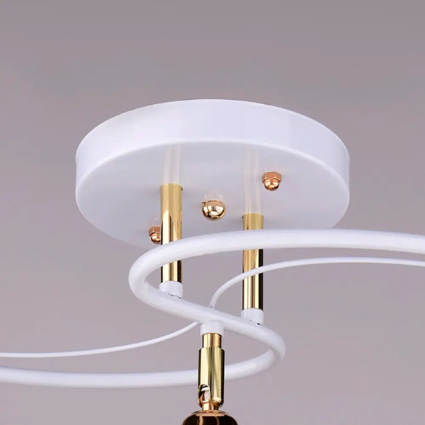 Светильник потолочный (люстра) 3*60Вт E27 белый/золото 