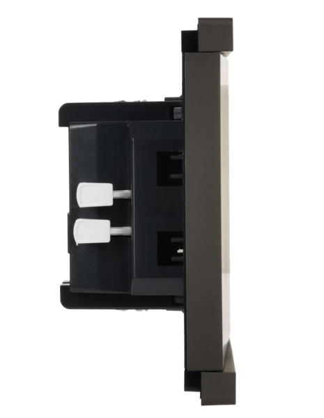 Фортепиано серый выключатель кнопочный 1кл скрытая 10А IP20 