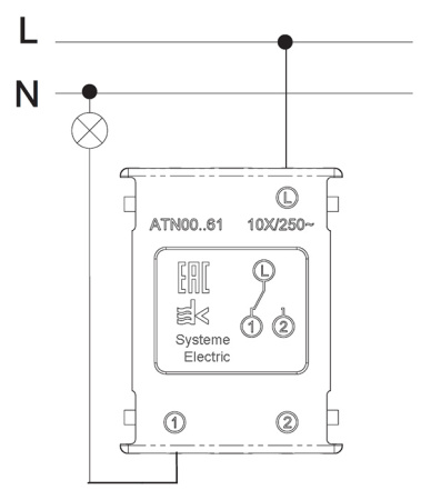 AtlasDesign сталь переключатель 1кл скрытая 10А IP20 