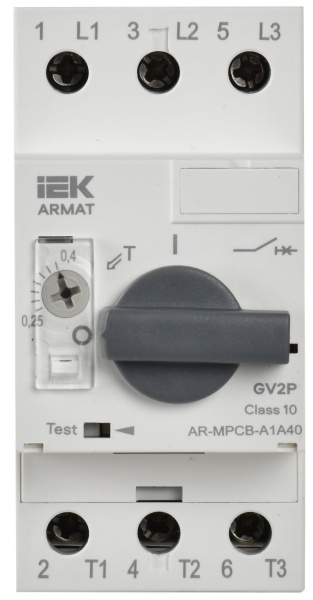 Автомат защиты двигателя 0,24-0,4А GV2P IEK ARMAT