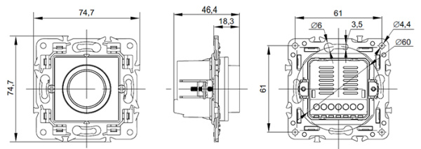 Сканди терморегулятор теплого пола скрытая 16А арктический белый IEK электрон. с индикац.