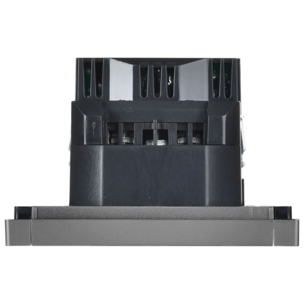 Фортепиано сталь розетка скрытая 1-мест заземление шторки USB IP20 3,1А