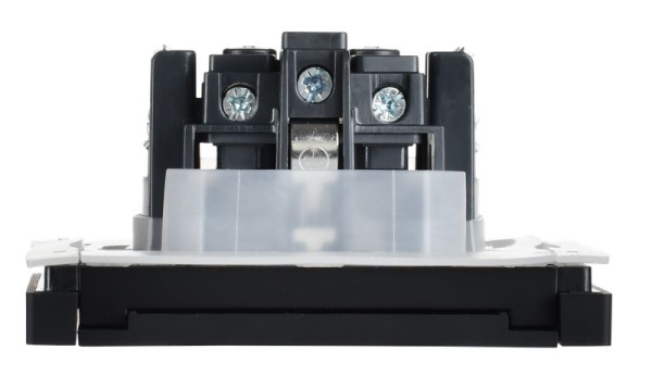 Фортепиано черный механизм розетки скрытая 1-мест заземление с крышкой шторки IP44 