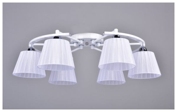 Светильник потолочный (люстра) 6*60Вт E27 белый/хром Аккорд