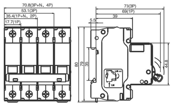 Автомат 4Р 32А C 4,5кА ВА-101 DEKraft 