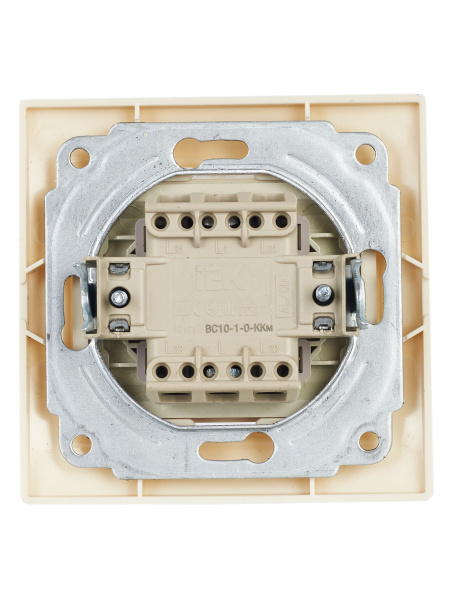 Кварта кремовый выключатель 1кл скрытая 10А IP20 