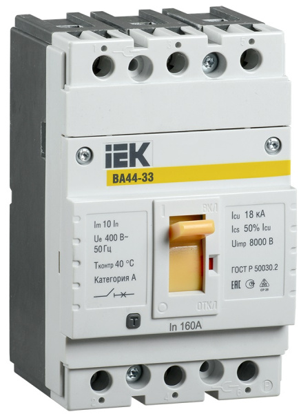 Автомат 3Р 160А 15кА ВА44-33 IEK 