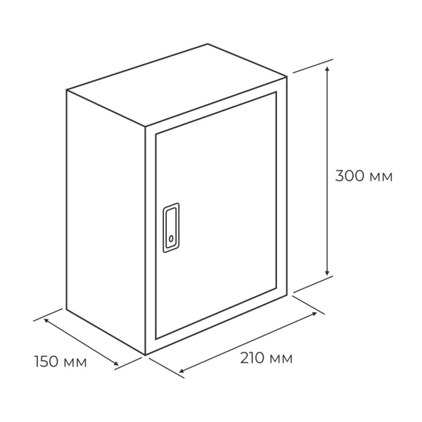 Корпус ЩМП-3.2.1-0 (300*210*150) IP31 RAL7035 Электростандарт (Киров)